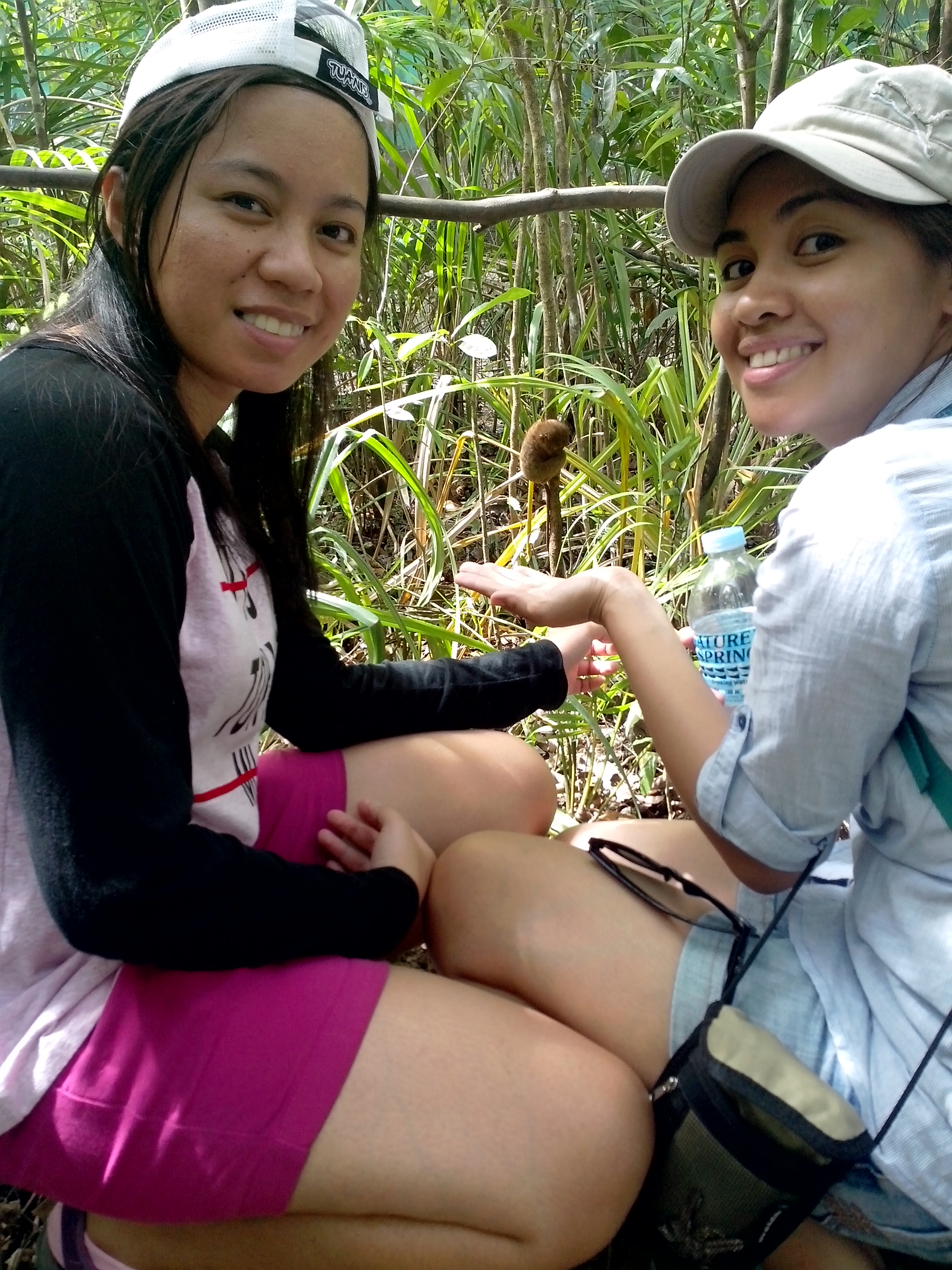 Mary and Jane with the Tarsier